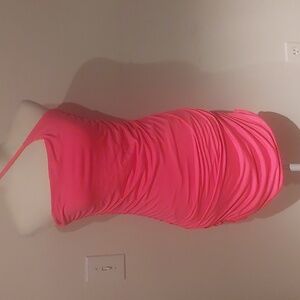 Hot pink bodycon dress